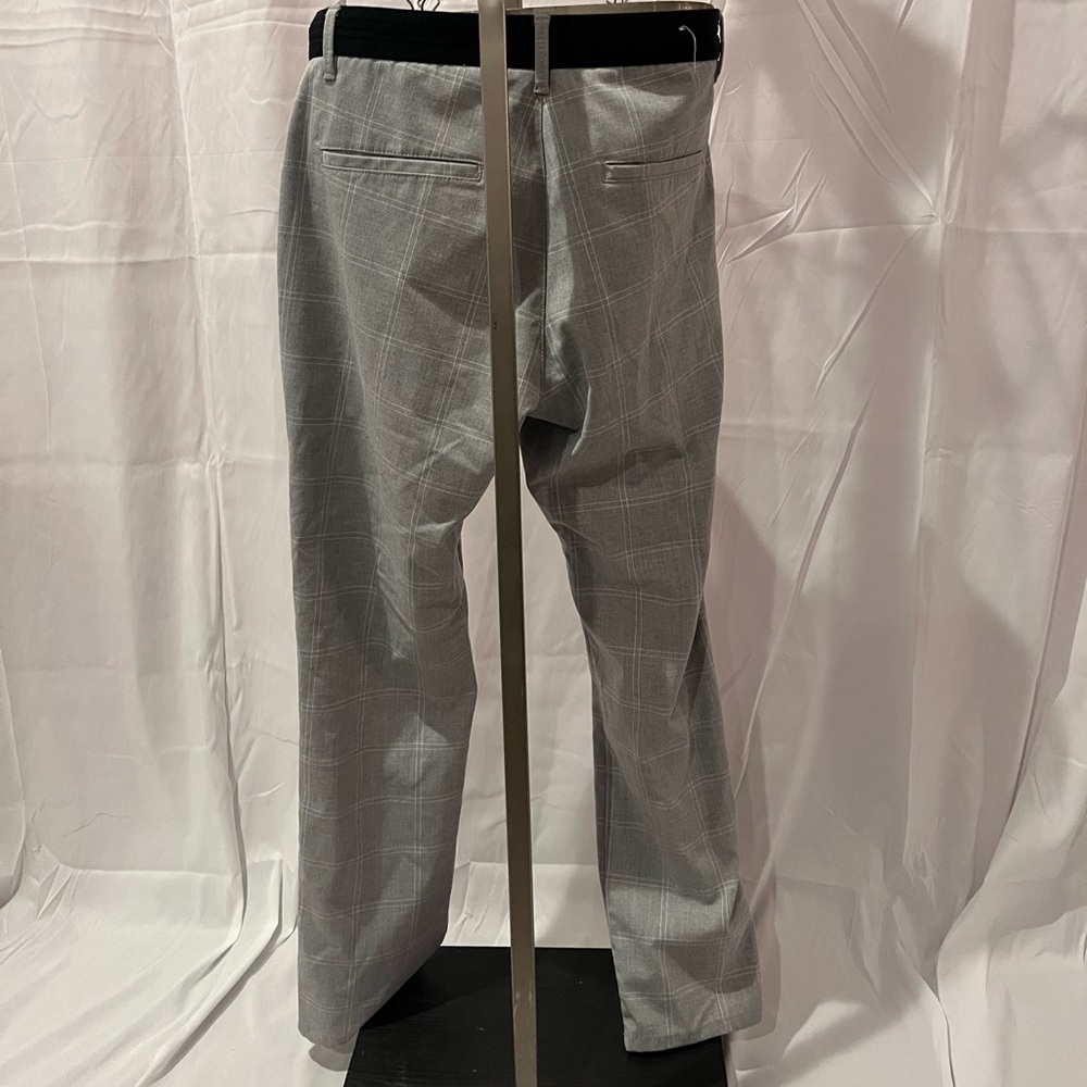 Zara grey and white strip dress pants